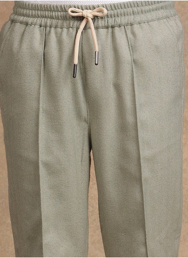 One Friday Boys Green Abstract Trouser