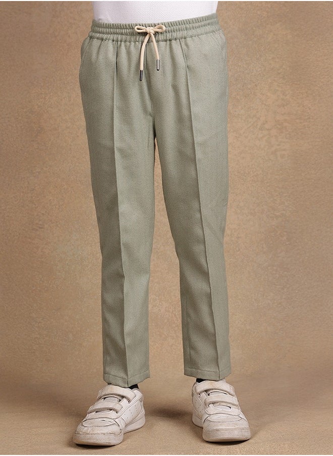 One Friday Boys Green Abstract Trouser