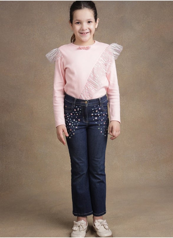 One Friday Kids Girls Blue Denim Jeans