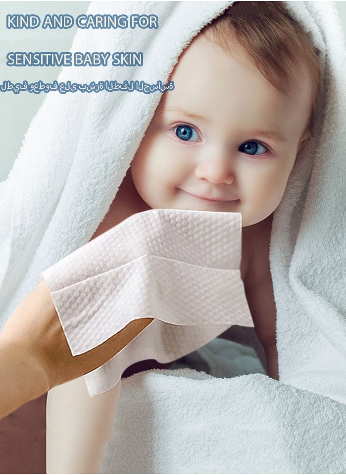 Baby Wipes, 99.9% Purified Water and Aloe Vera Extract, 480 Wet Wipes, 6 Packs, 100% Biodegradable, Hypoallergenic, Sensitive Protect Water Wipe