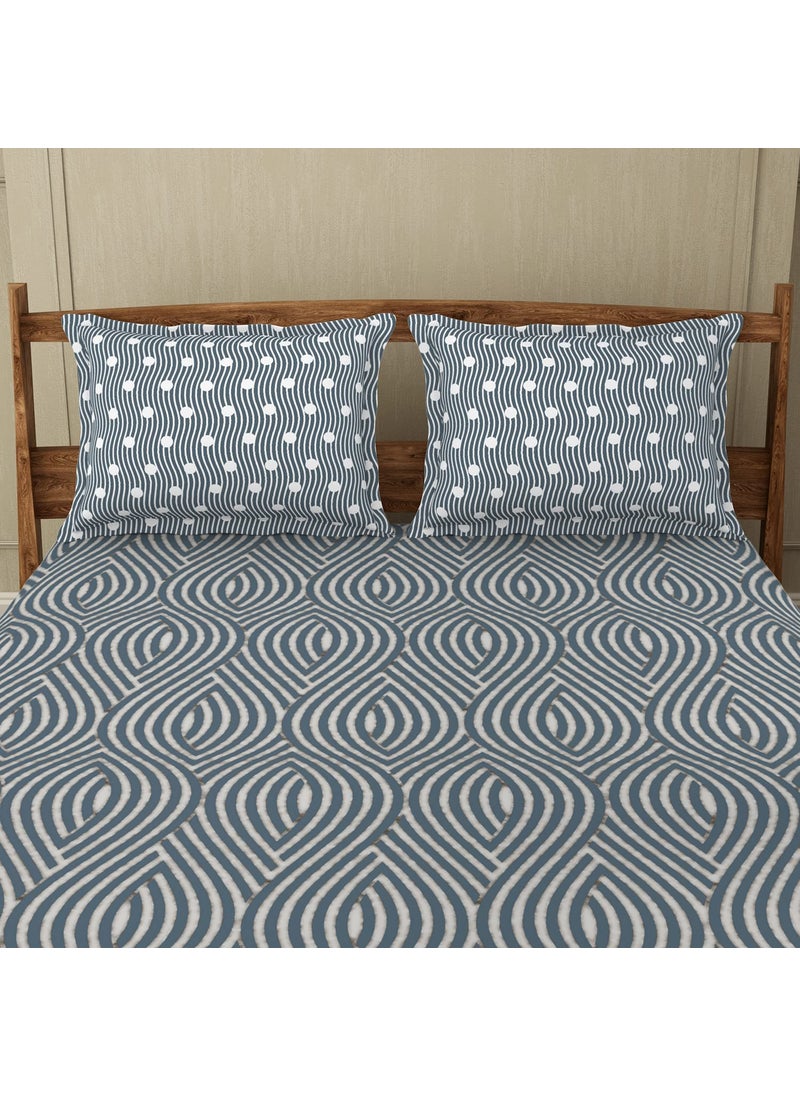 Welspun Wonder-Full 200 Tc Cotton Rich Double Bedsheet-Dragonfly