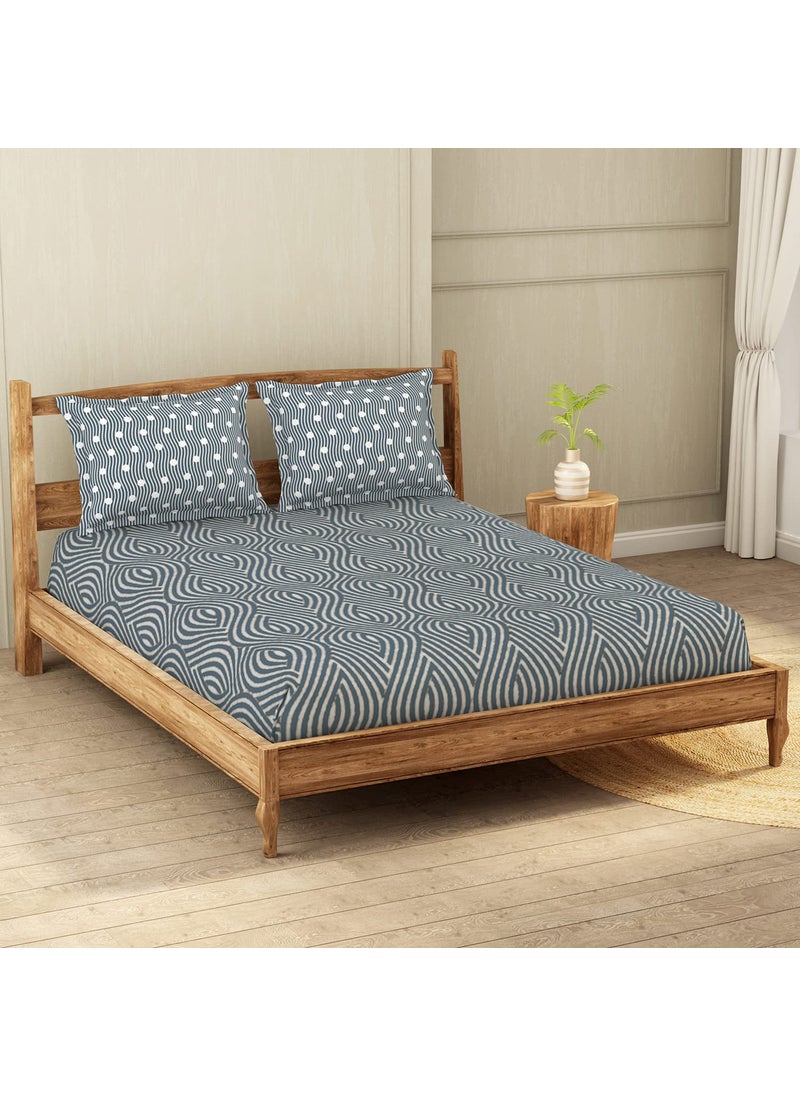 Welspun Wonder-Full 200 Tc Cotton Rich Double Bedsheet-Dragonfly