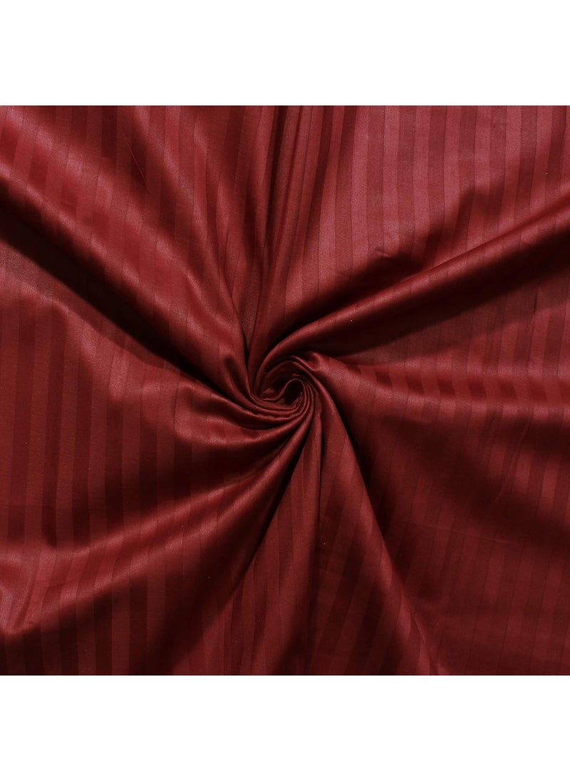 Story@Home Bedsheet Single Size | 300 TC | Satin Stripes | 1 Piece bedsheet for Single Bed with Pillow Cover | 100% Cotton | 155 x 225 cm | Red Single Size bedsheet | Perfect for Gift