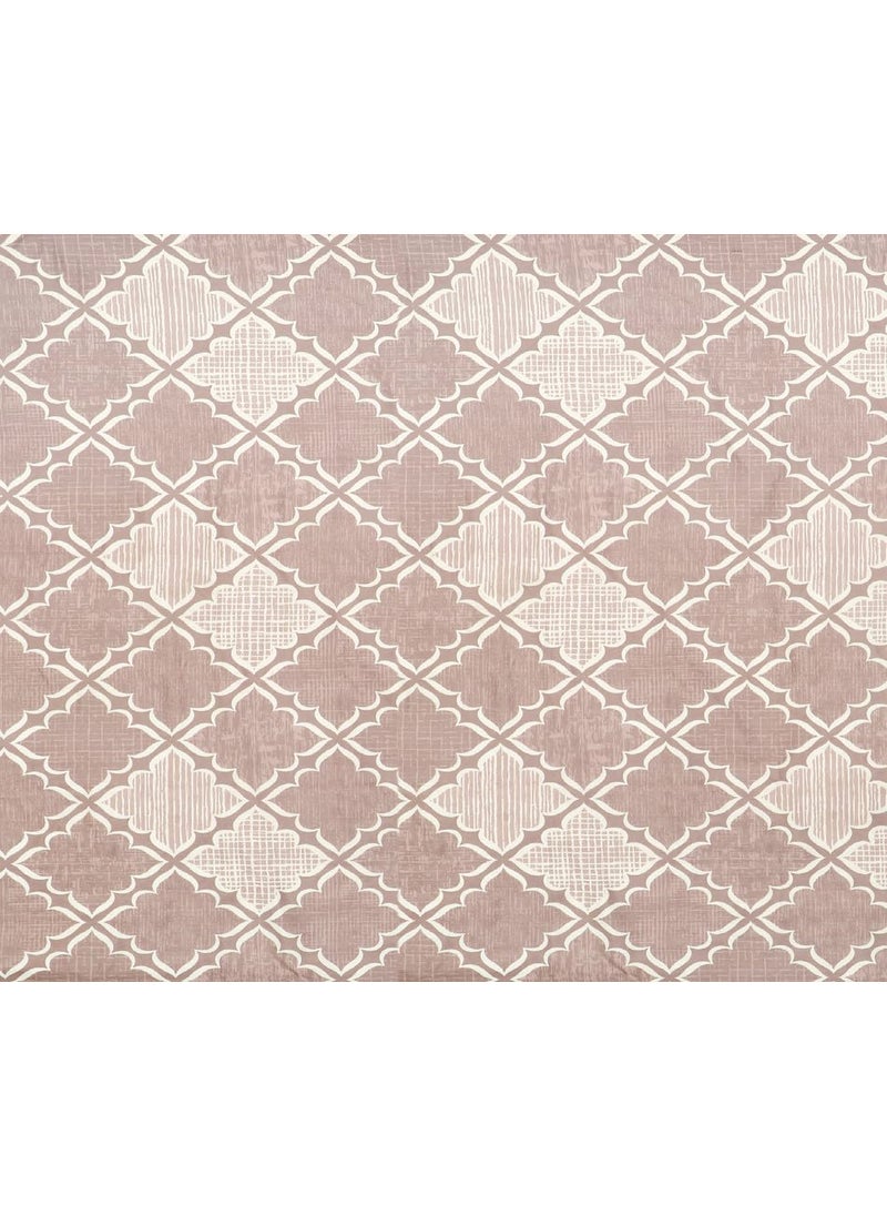 NEW LEAF Premium Cotton 220 TC Elastic Fitted Bedsheets with 2 Pillow Covers | Double/King Bed with All Around Elastic Wrinklefree Supersoft Breathable |Size-78 x72+10 inches | White & Beige