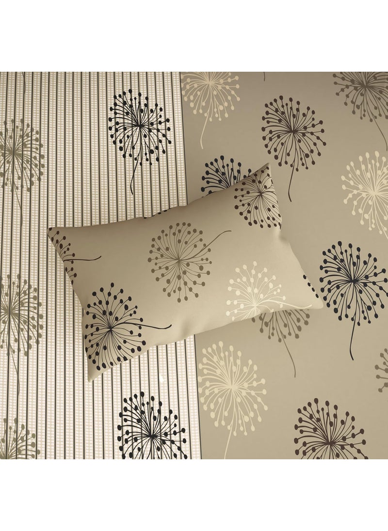 Story@Home Bedsheet for Single Size Bed | 186 TC | Beige | Floral | 1 Piece Cotton bedsheet for Single Size Bed with 1 Pillow Cover (145 x 225 cm) Perfect for Home Decor & Gifting | Cotton bedsheet