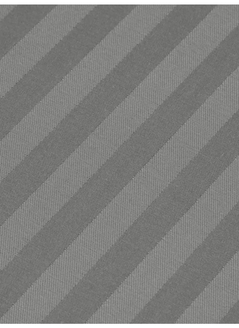 LINENWALAS 100% Cotton Linen Striped Bedsheet for Single Bed Size Bedding with Pillow Cover for Bedroom, Soft Smooth Hotel Quality Flat Sheets with Pillowcase for Summer (60
