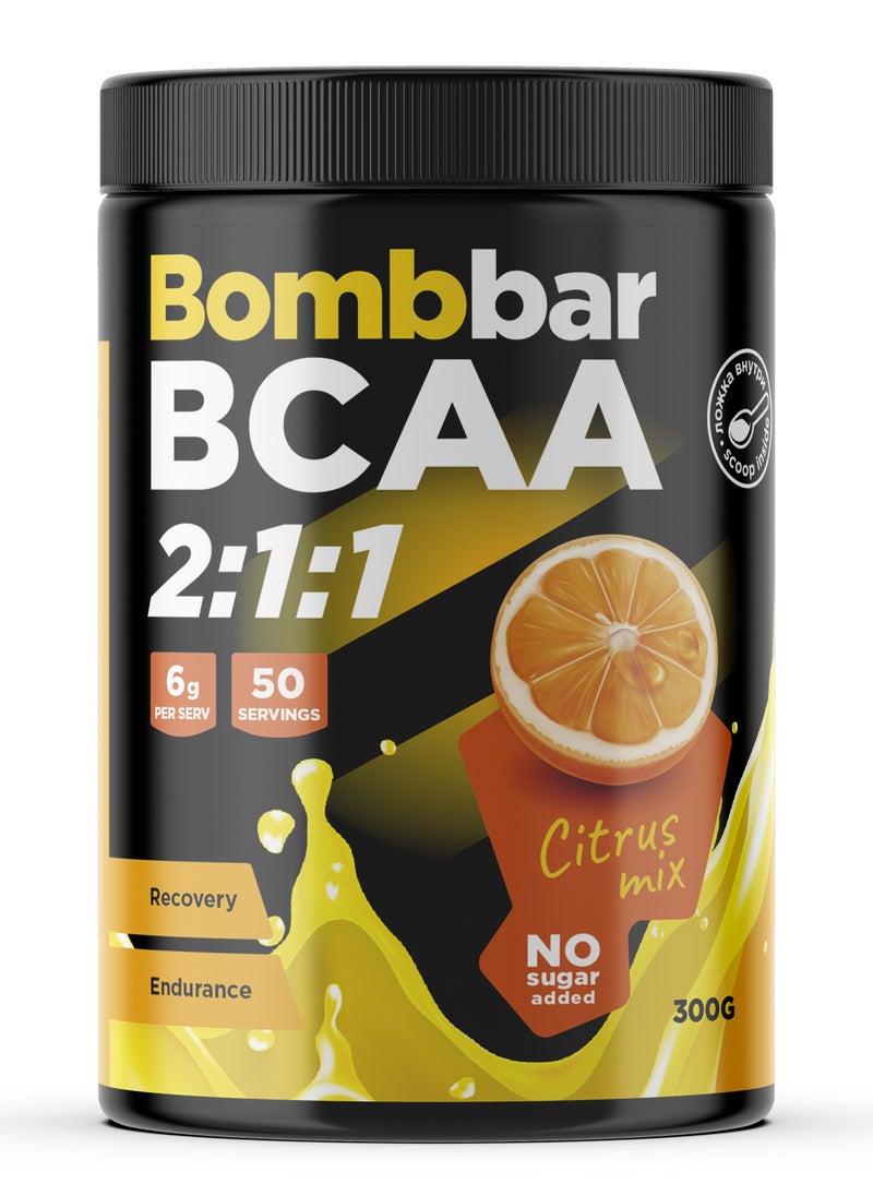 BCAA Powder Dietary Supplement Citrus Mix Flavour 300g