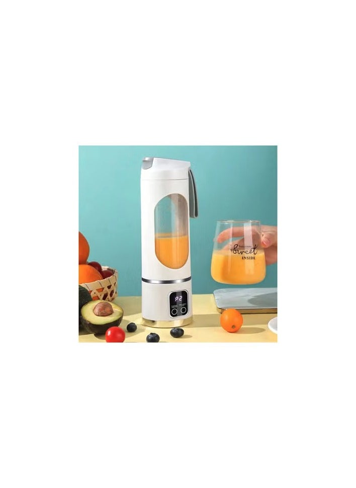 HS-860 Portable Blender, Personal Blender, Fruit Blender, Leak Proof Juicer, safety approved, dual functional, charging display with rechargeable battery [1300mah], Ice Crusher with Stainless Steel Blades, home and outdoor.