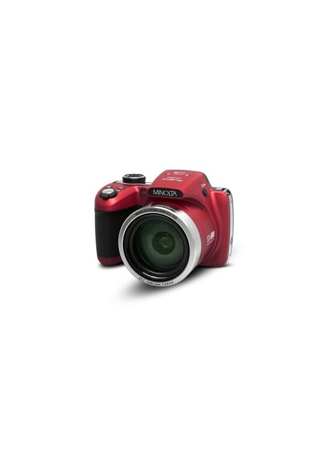 Pro Shot 16 Mega Pixel HD Digital Camera with 53x Optical Zoom, Full 1080p HD Video & 16GB SD Card, MN53Z, Red