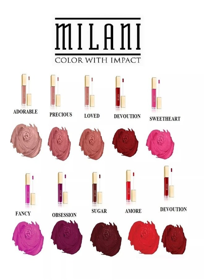Milani Amore Matte Lip Crème, Shade 51 Vixen, 6g - Long-Lasting, Full Coverage Matte Liquid Lipstick