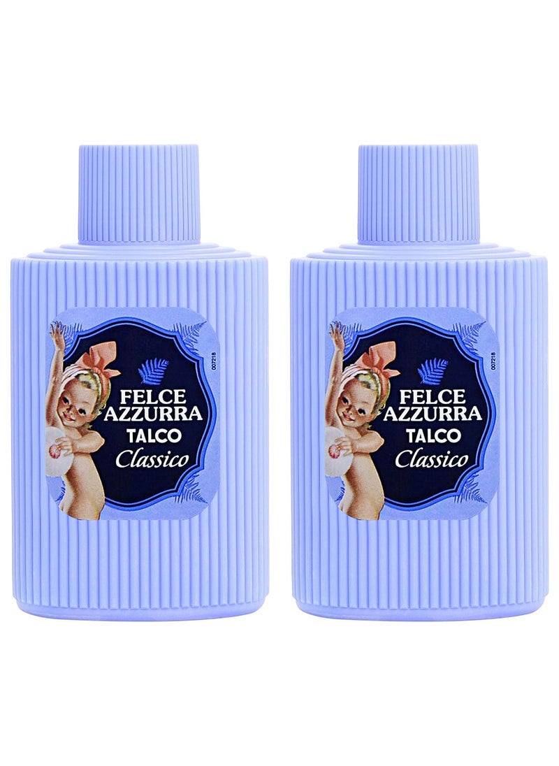 PaglieriFelce Azzurra Talcum Powder Classic Scent  529 Ounce 150g Bottles Pack of 2  Italian Import