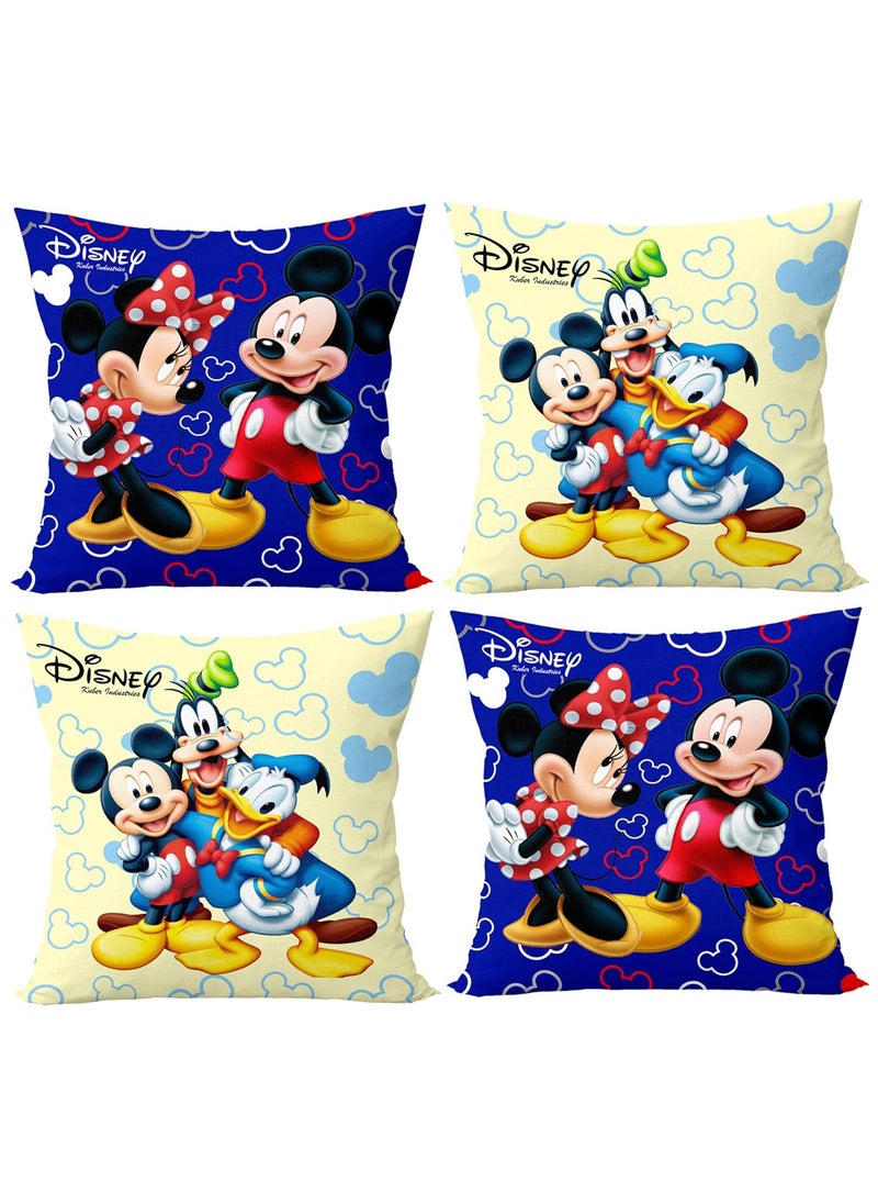 Kuber Industries Disney Printed Microfiber Filled Floor Cushion, Decorative Throw Pillow, Home Decor Pillow, Sofa/Bed Cushion,16