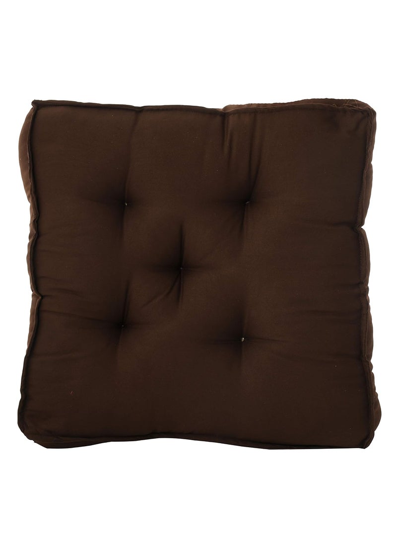 Kuber Industries Seat Cushion, 14x14 inch, Brown, 2 Pieces