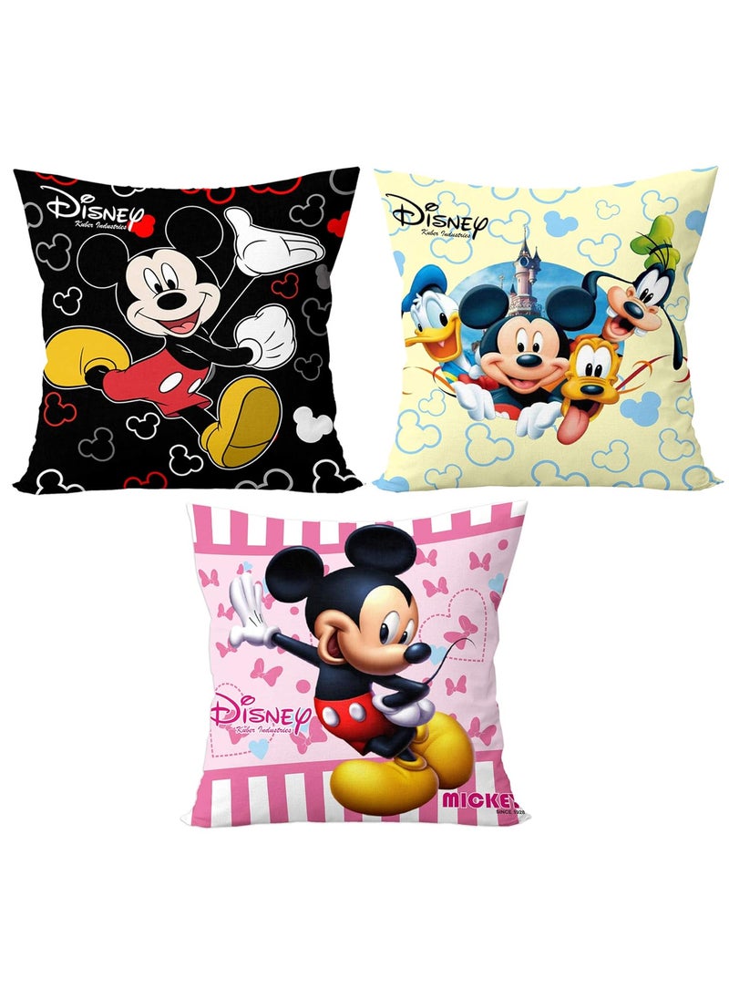 Kuber Industries Disney Printed Microfiber Filled Floor Cushion, Decorative Throw Pillow, Home Decor Pillow, Sofa/Bed Cushion,16