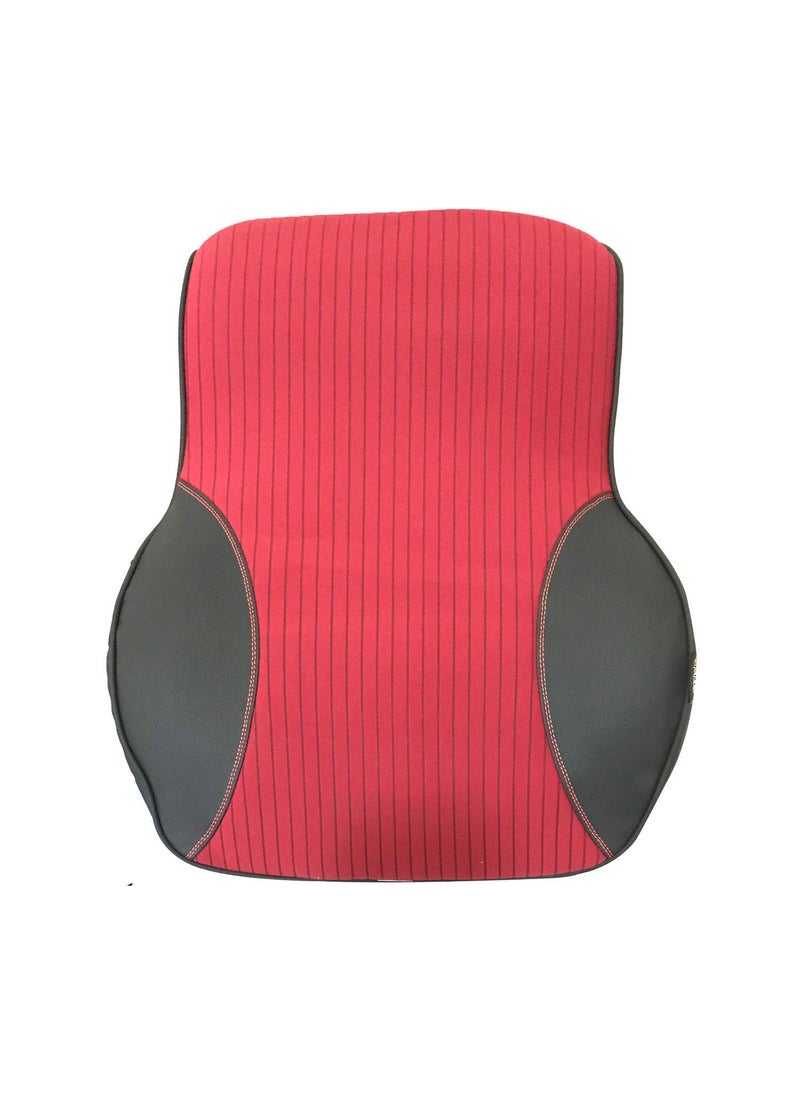 Oshotto Leatherite Finish Lumbar Support for Office Chair | Back Pillow for Car | Memory Foam Orthopedic Cushion - Provides Low Back SupportCompatible with Mahindra XUV-300 (Black, Red)
