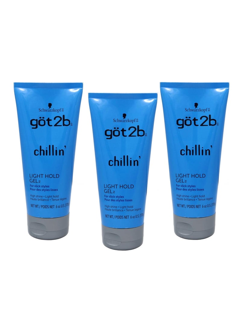 Got 2B Chillin Gel Light Hold 6 Ounce Pack of 3
