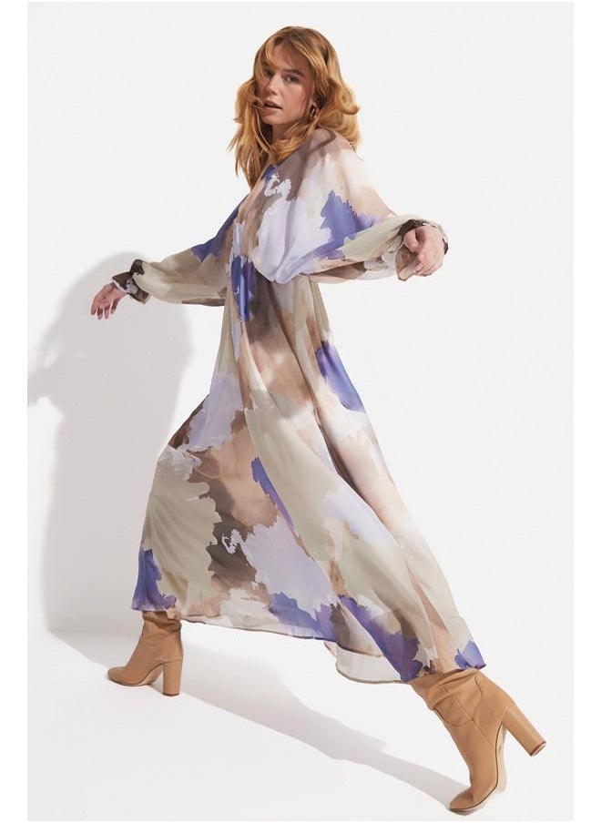 Watercolor Chiffon Dress