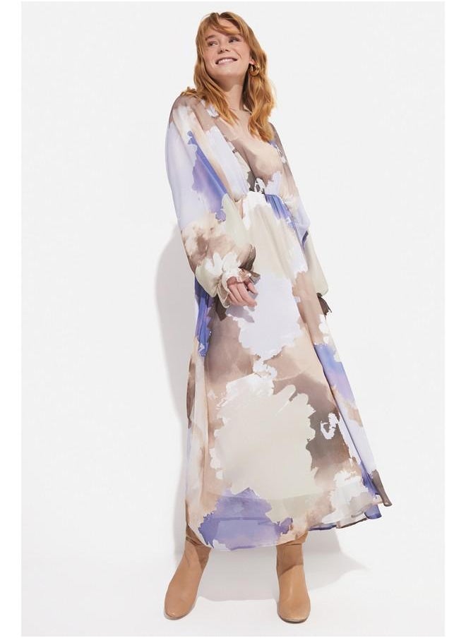 Watercolor Chiffon Dress