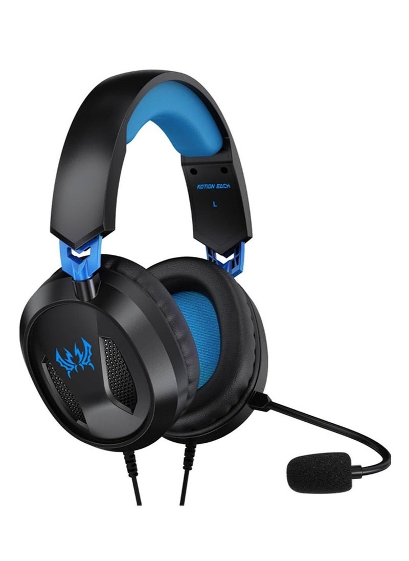G3100 Wired Gaming Headset – Over-Ear Headphones with Noise-Isolating Memory Foam Ear Cushions, Adjustable Headband, and Omni-Directional Mic – Ideal for PS5, PS4, Xbox, Laptop, Tablet, Mobile – Enhanced Audio for Immersive Gaming & Streaming