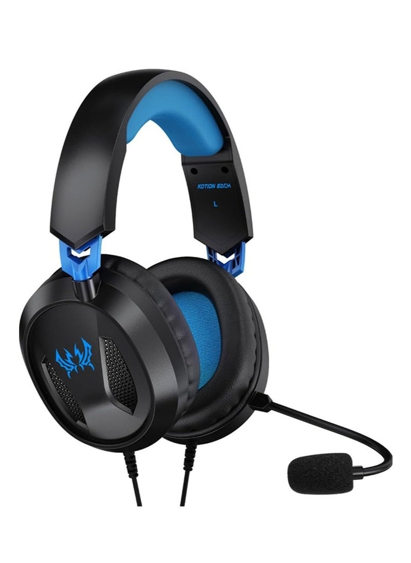 G3100 Wired Gaming Headset – Over-Ear Headphones with Noise-Isolating Memory Foam Ear Cushions, Adjustable Headband, and Omni-Directional Mic – Ideal for PS5, PS4, Xbox, Laptop, Tablet, Mobile – Enhanced Audio for Immersive Gaming & Streaming