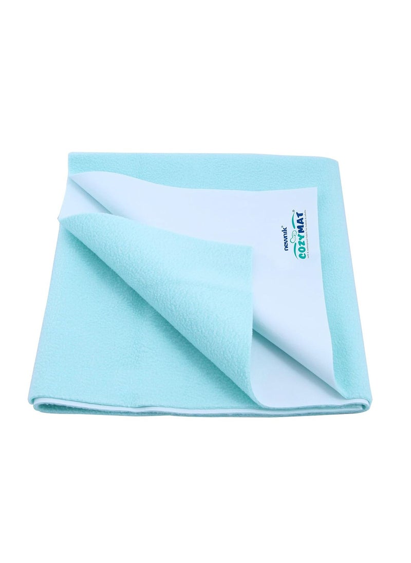 Cozymat Dry Sheet Quick Waterproof Breathable Bed Protector & Crib Sheet (Size: 140cm X 100cm) Sea Green, Large