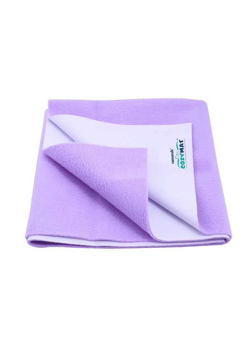 Cozymat Dry Sheet Quick Waterproof Breathable Bed Protector & Crib Sheet (Size: 140cm X 100cm) Purple, Large