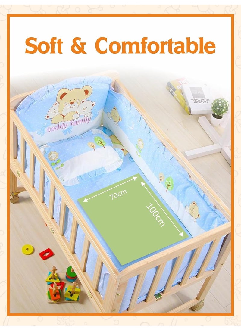 Bodycare Baby Dry Sheet Waterproof Bed Protector | Extra Absorbent | Anti - Bacterial & Odour Free Washable Gifts Pack, PACK of 2 Coral Candy & Sky Blue 70 X 100 CM