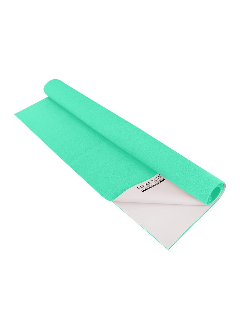 POLKA TOTS Waterproof & Reusable Baby Bed Protector Absorbent Mat Dry Sheet for New Born Infants, Pack of 2 (Maroon & Mint, 140 X 200 CM, Extra Large)