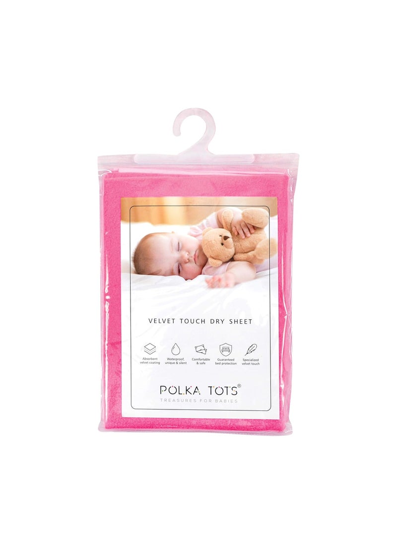 POLKA TOTS Waterproof & Reusable Baby Bed Protector Absorbent Mat Dry Sheet for New Born Infants, Pack of 2 (Peach & Mint, 140 X 200 CM, Extra Large)