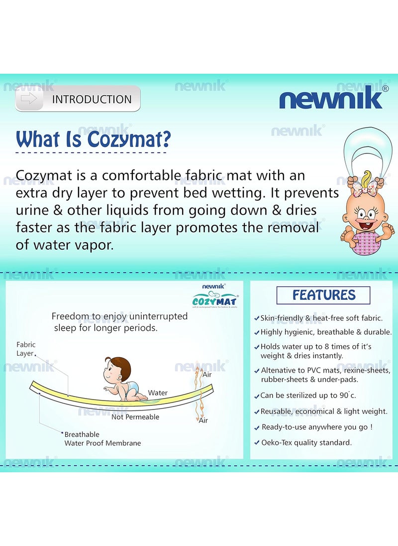Cozymat Dry Sheet Quick Waterproof Breathable Bed Protector & Crib Sheet (Size: 200cm X 260cm) Salmon Rose, Double Bed