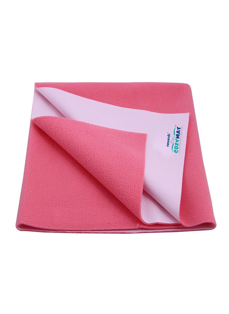 Cozymat Dry Sheet Quick Waterproof Breathable Bed Protector & Crib Sheet (Size: 200cm X 260cm) Salmon Rose, Double Bed