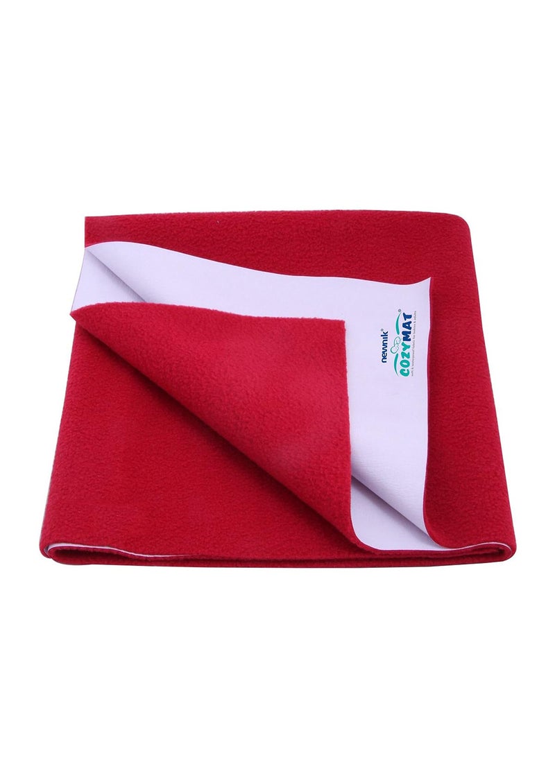 Cozymat Dry Sheet Quick Waterproof Breathable Bed Protector & Crib Sheet (Size: 140cm X 220cm) Maroon, Single Bed