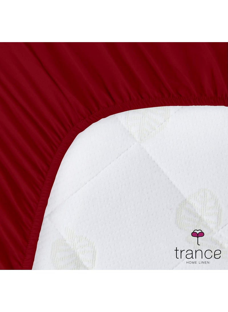 Trance Home Linen Cotton Terry Premium Baby Toddler Waterproof Crib Bed Protector Fitted Sheet | Cradle Mattress Cover Bed Protectors | Elasticated | Hypoallergenic (24