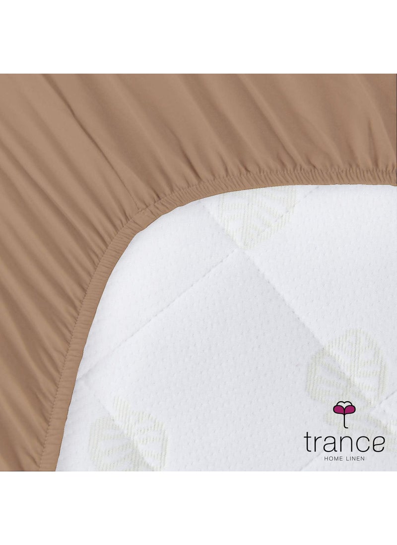 Trance Home Linen Cotton Terry Premium Baby Toddler Waterproof Crib Bed Protector Fitted Sheet | Cradle Mattress Cover Bed Protectors | Elasticated | Hypoallergenic (28
