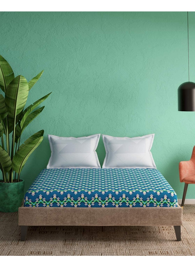 Portico New York Marvella Printed Cotton 144TC Double Bedsheet with 2 Pillow Covers(224X254CM)