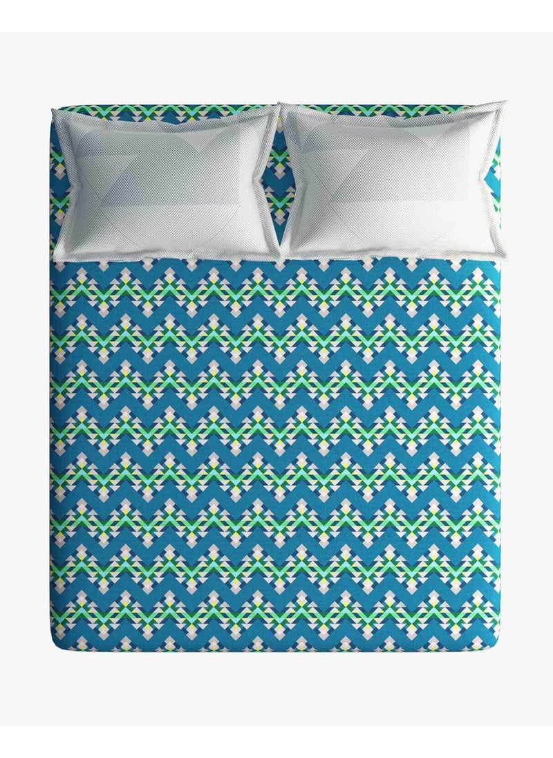 Portico New York Marvella Printed Cotton 144TC Double Bedsheet with 2 Pillow Covers(224X254CM)