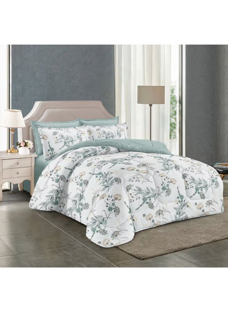 King Sheets Set - Hotel Luxury Feel 6-Piece Bed Set, Wrinkle & Fade Resistant, Sheet & Pillow Case Set King Size (4 Pillowcases,1 Duvet Cover & 1 Fitted Sheet) Multicolor