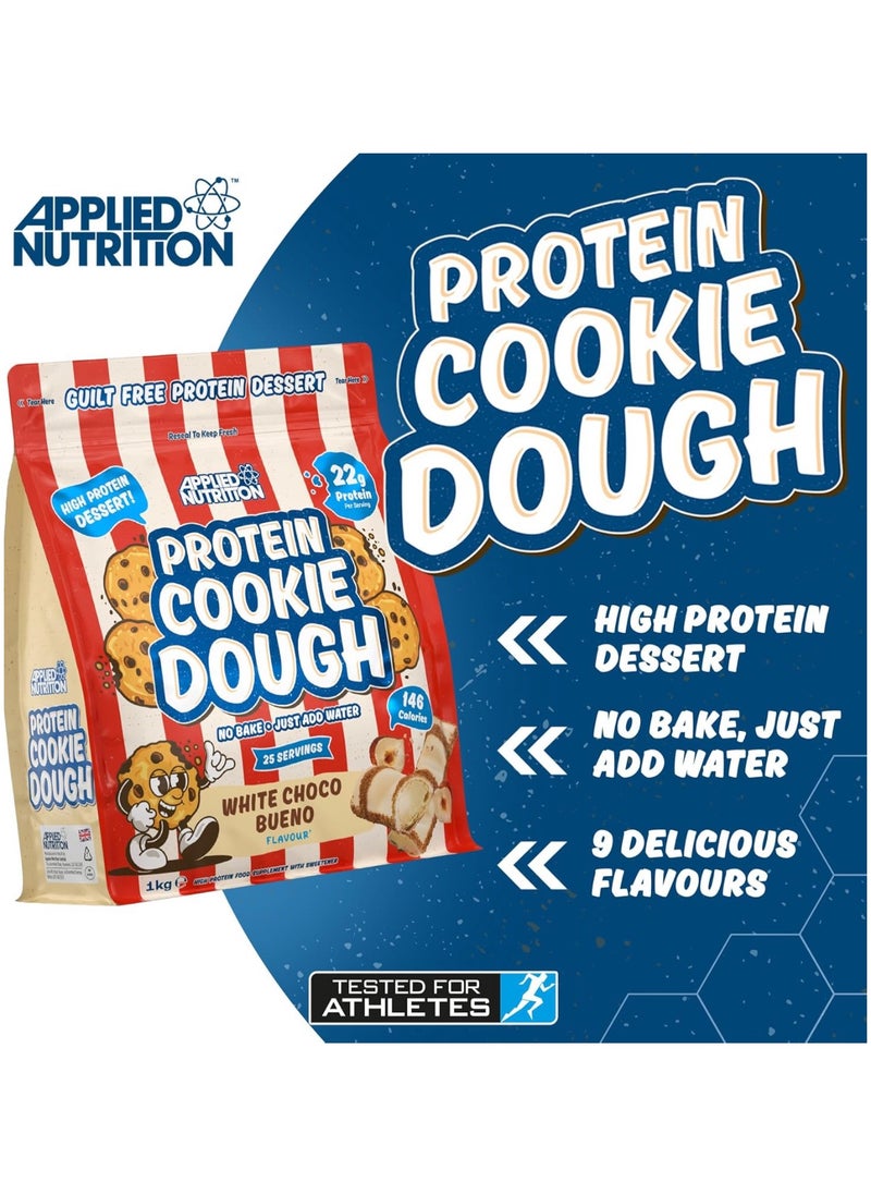 Protein Cookie Dough – 1kg White Choco Bueno Flavour, High-Protein, Delicious & Nutritious Snack, Supports Muscle Growth