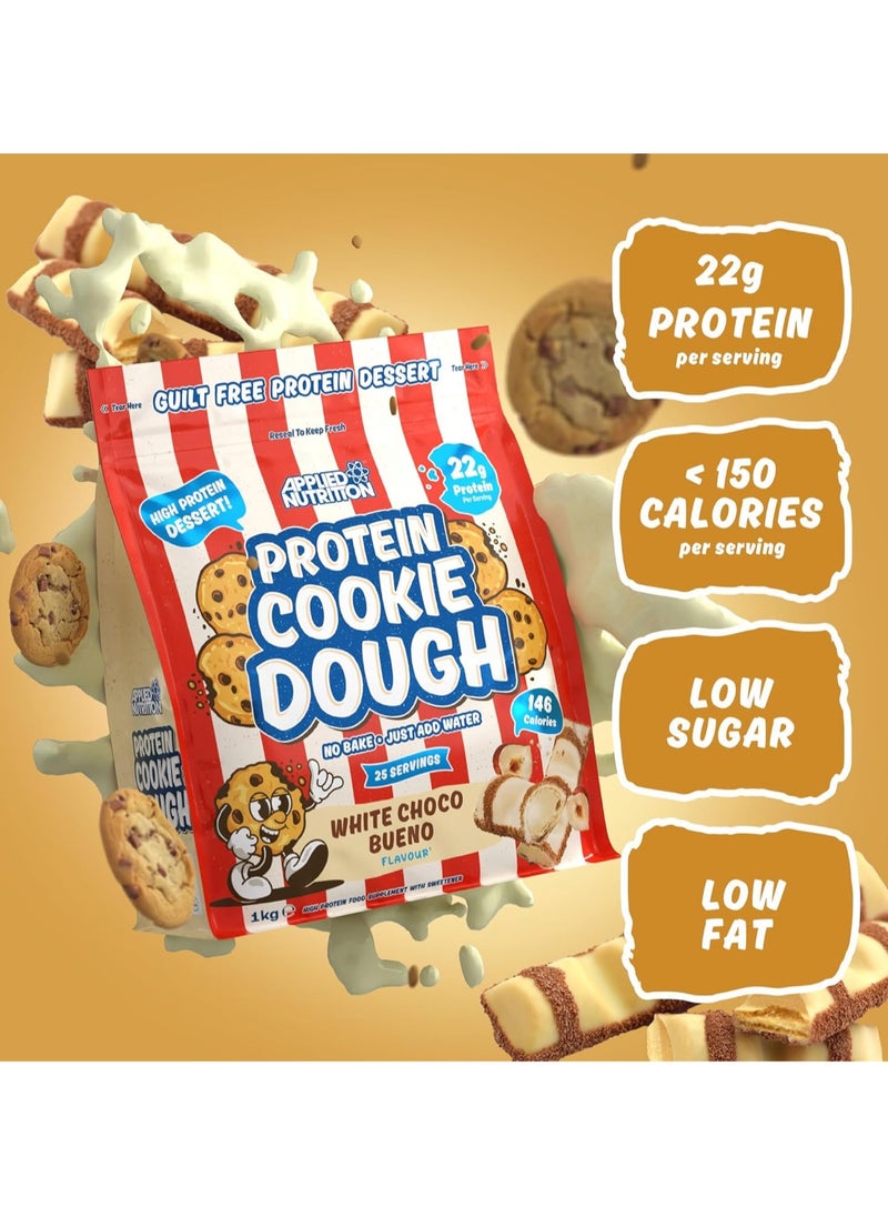 Protein Cookie Dough – 1kg White Choco Bueno Flavour, High-Protein, Delicious & Nutritious Snack, Supports Muscle Growth