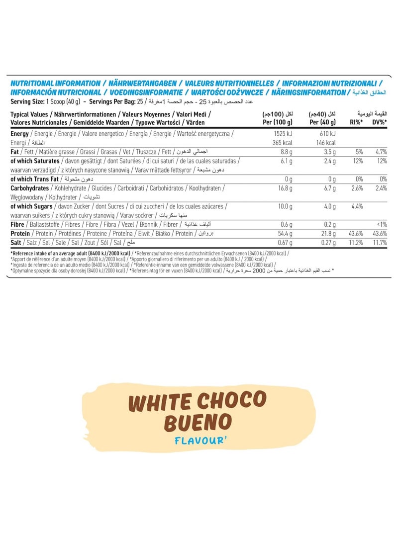 Protein Cookie Dough – 1kg White Choco Bueno Flavour, High-Protein, Delicious & Nutritious Snack, Supports Muscle Growth