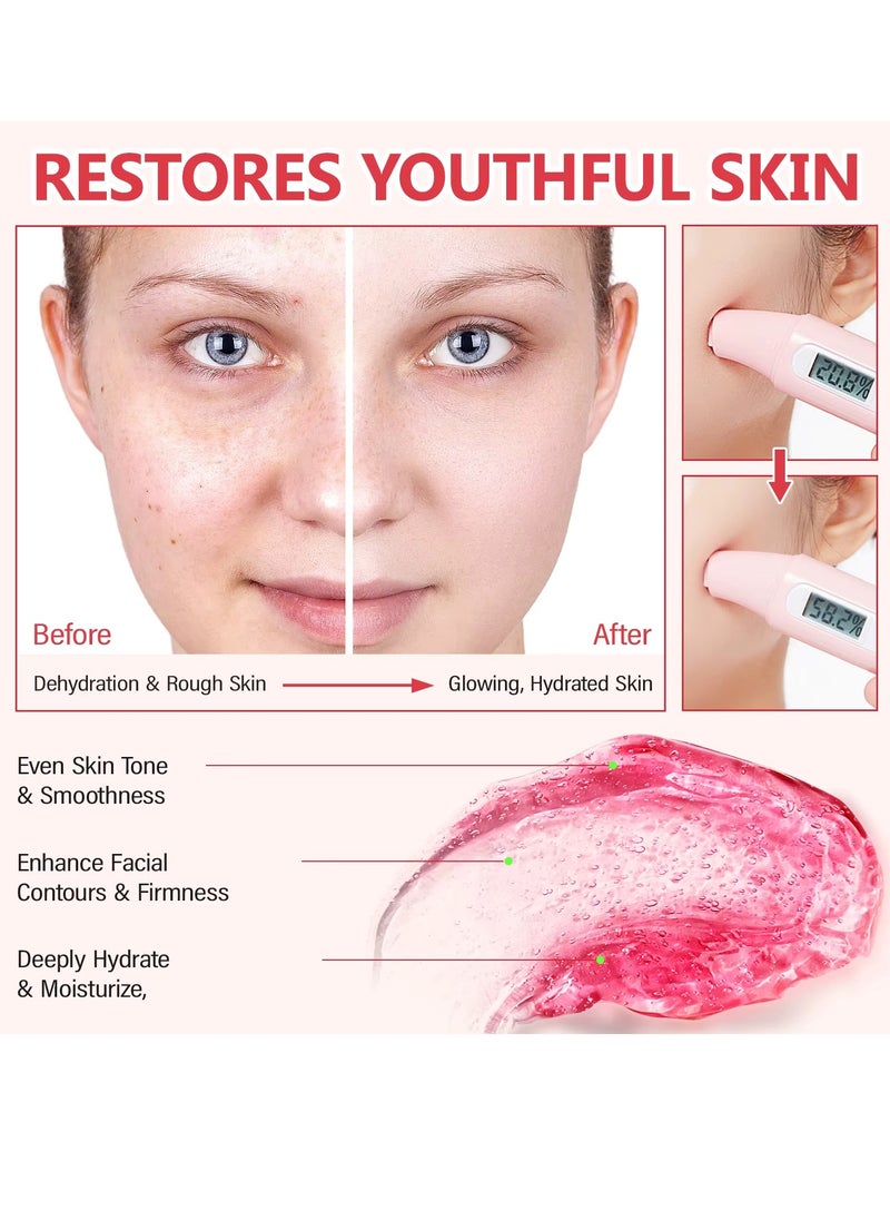 100ml Collagen Jelly Cream with Freeze Dried Hydrolyzed Collagen Long Lasting Hydration Elasticity Barrier Lifted Skin Look Anti Wrinkle Firming Gel Moisturizer Skin Treatment Cream