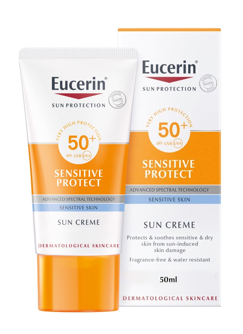 Eucerin Sun Cream SPF 50+ – Advanced UVA/UVB Protection & Hydration, 50ml