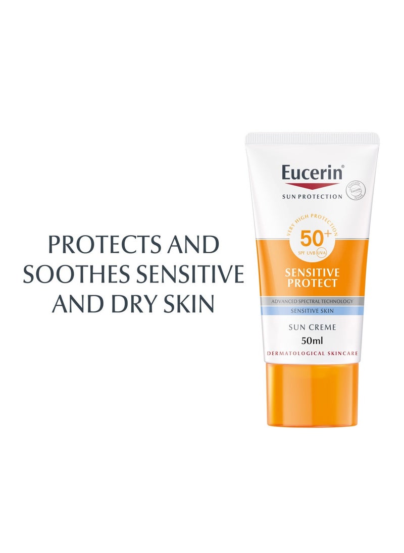Eucerin Sun Cream SPF 50+ – Advanced UVA/UVB Protection & Hydration, 50ml