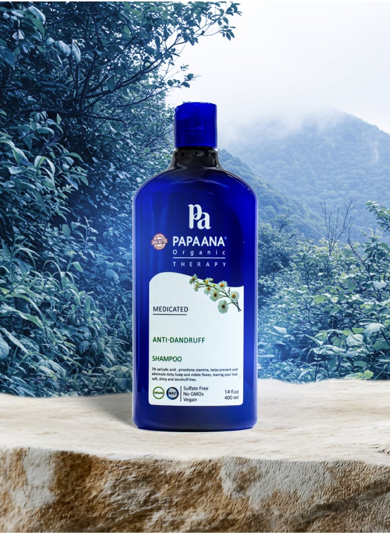 Anti-Dandruff Shampoo with Shea Butter – 400ml, Soothing & Nourishing Treatment for Scalp & Hair with Shea Butter