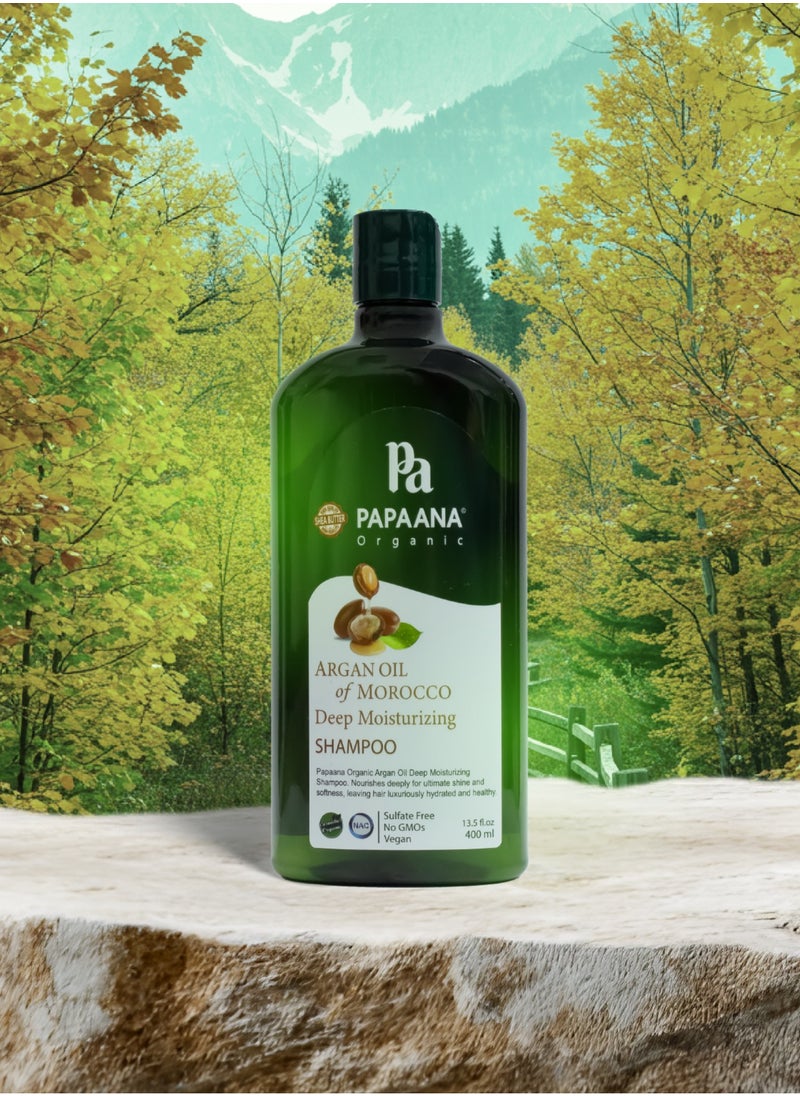 Argan Oil of Morocco Deep Moisturizing Shampoo with Shea Butter – 400ml, Restores & Hydrates Dry, Damaged Hair with Shea Butter