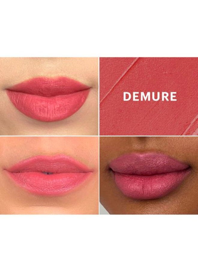 Suede Matte Lip Crayon (Demure) - Longwearing Formula Stays On All Day, With Conditioning Shea Butter + Mango Seed Oil for a Velvety Smooth Finish