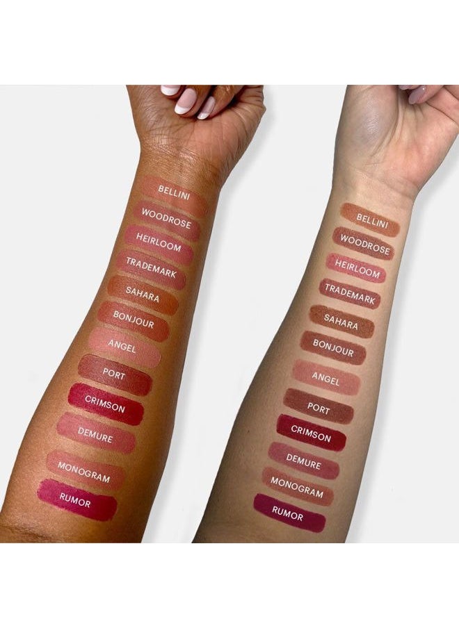 Suede Matte Lip Crayon (Demure) - Longwearing Formula Stays On All Day, With Conditioning Shea Butter + Mango Seed Oil for a Velvety Smooth Finish