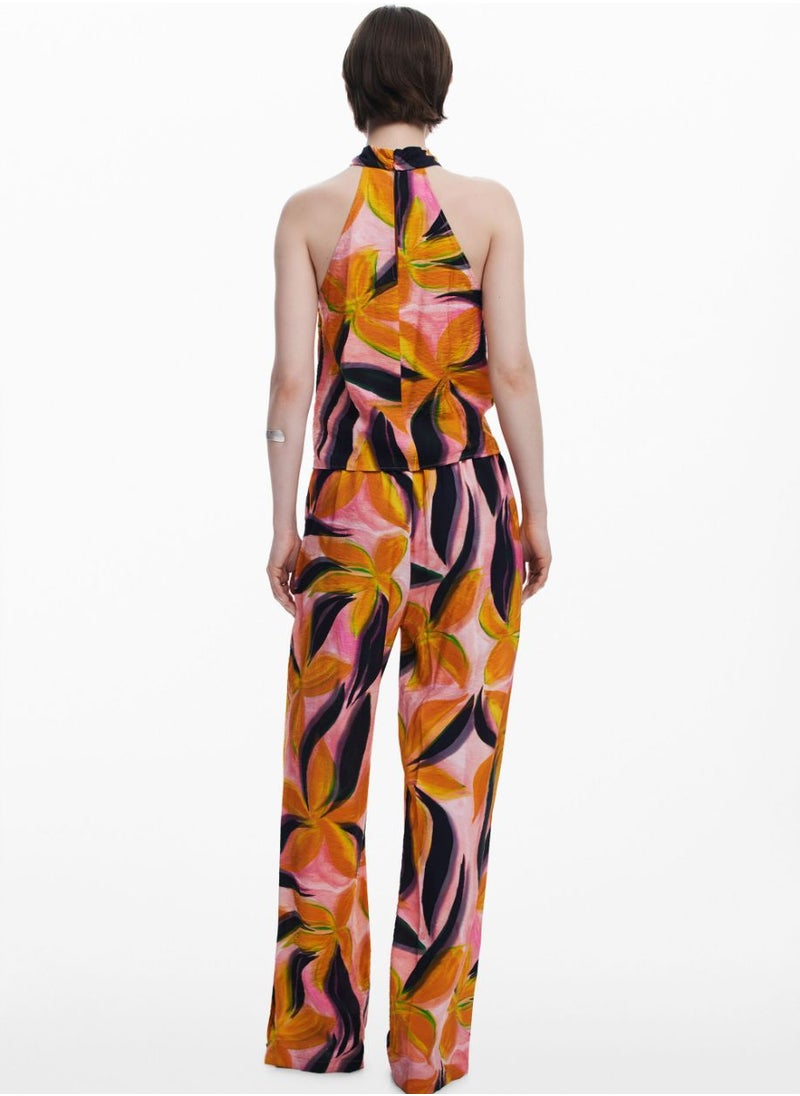 Floral Print Trousers