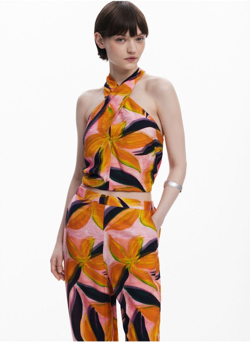 Floral Print Trousers