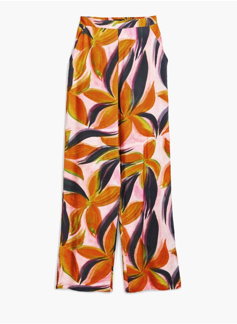 Floral Print Trousers